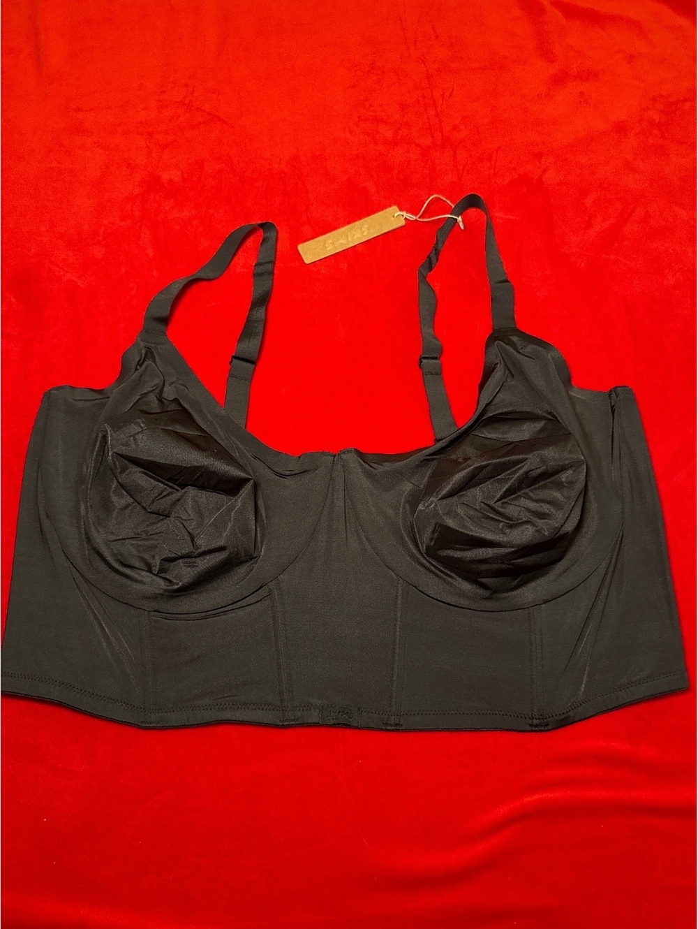 Skims Corset Bra Collection Demi Bra Color ONYX Size 46D